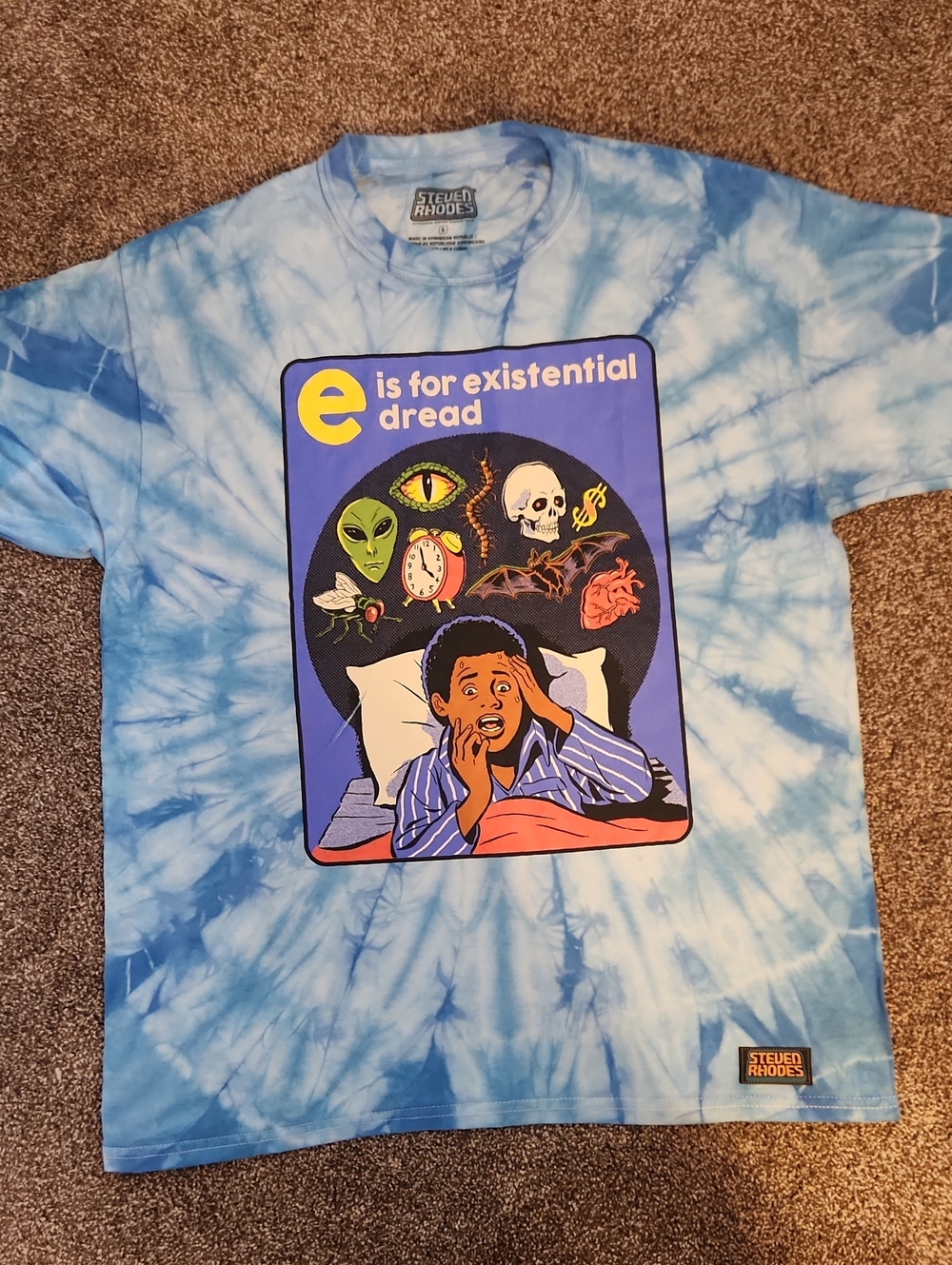 Steven Rhodes - Existential Dread Short Sleeve TieDye Tee (Print Error)- Size L